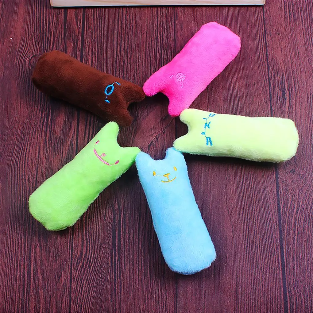 Pet Cute Teeth Grinding Toys Scratch Little Finger Pillow Crazy Pet Chewing Toy Funny Interactive Plush Cat Toy