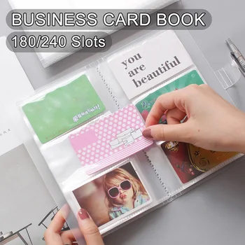 

180/240 Pockets Trading Card Storage Album Pages Card Collector Coin Holders Wallets Sleeves Set Transparent Album Card Cover
