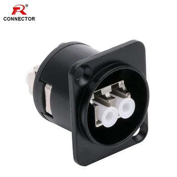 

1PC D Type LC fiber coupler Multimode fiber flange Optical fiber jumper extension interface Network interface extension cable