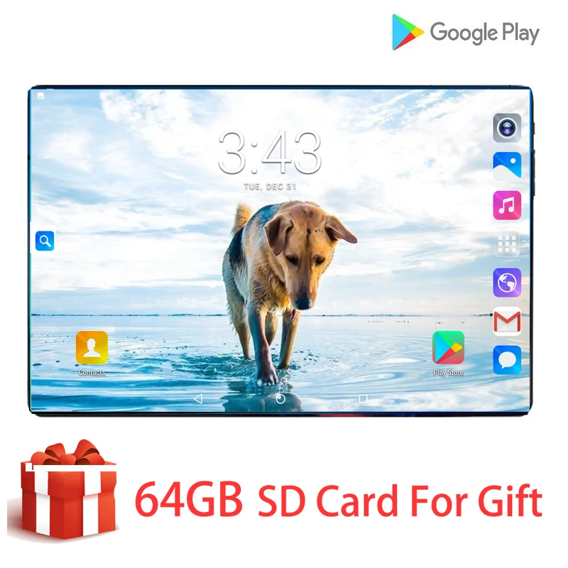 

2020 Newest Global Version 10 inch tablet PC 6GB RAM 1280*800 IPS Dual SIM Card 4G LTE FDD Wifi Gps BT Android 9.0 Tablet PC