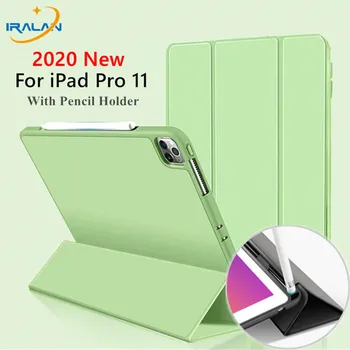 

Case For iPad Pro 11 2020 With Pencil Holder for Pro 11 2020 Case Silicone Magnetic Stand PU Leather Cover Capa Auto Sleep/Wake