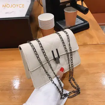 

Portable Women Leather Hasp Handbag Daily Lattice Pattern Shoulder Messenger Bag Popular Simple Female Daily Bag