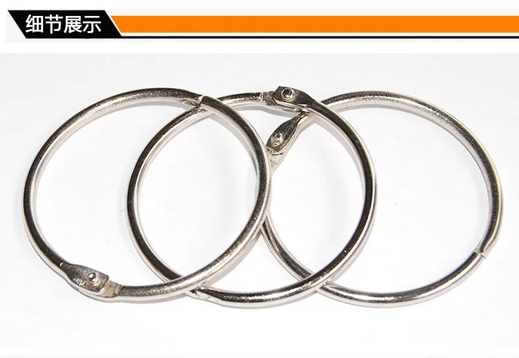 10pcs/pack Metal Easy Ring Paper Book Various models Loose Leaf Binder Bronze Silver Ring Keychain Key Ring