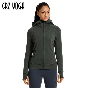 

CRZ YOGA Full Zip Lightweight Heated Jacket Outerwear Women's Winter Coats with Pockets