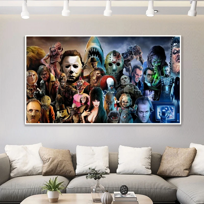 Картины с черепами на холсте фильмы злодей коллекция подвесные картины