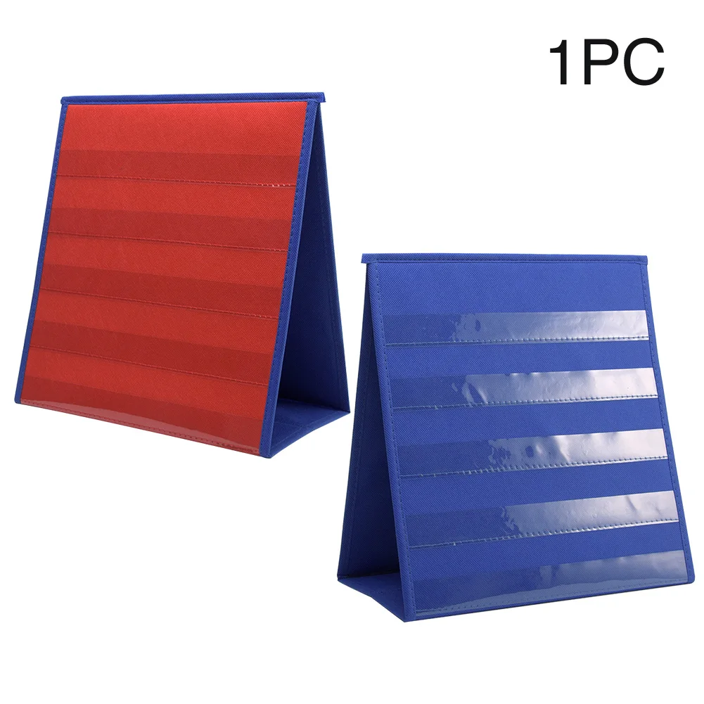  Self Standing Home Kindergarten Desk Study Two Tone Pocket Chart Folding Classroom Number Display F