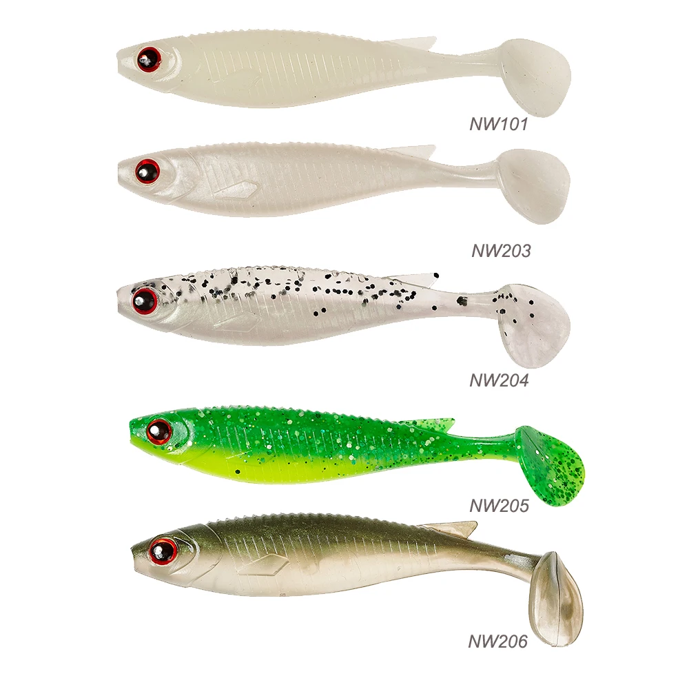 Noeby 5485 shad Приманка T образный хвост Мягкая 100 мм 8 г пластиковая приманка для