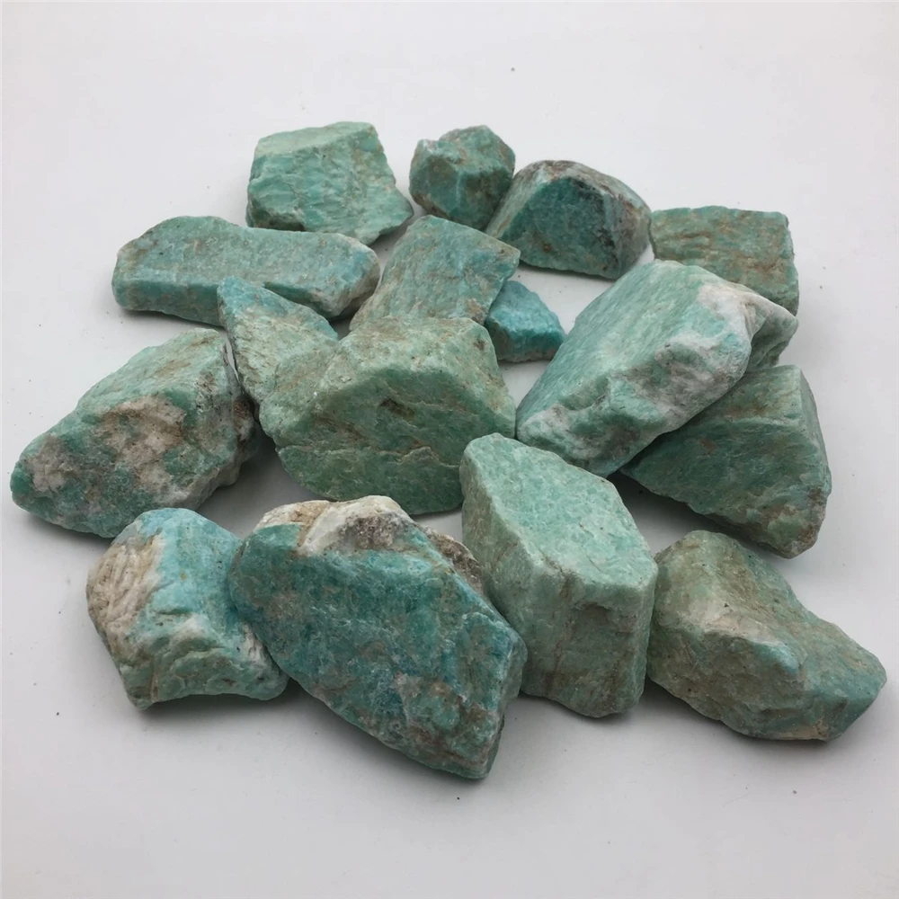 Natural Blue Green Amazonite Stone Crystal Mineral specimen Rough Rock for Aquariums Decor Material | Дом и сад