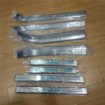 

stainless steel Rear Bumper Car door cover inside and outside door sill plate for Volkswagen Sharan 2012-2019 Car styling