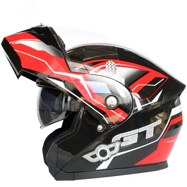 Men Women Bluetooth Motorcycle Helmet Flip Up Waterproof Longer Endurance Double Scratch Proof Anti Fog Visors K5