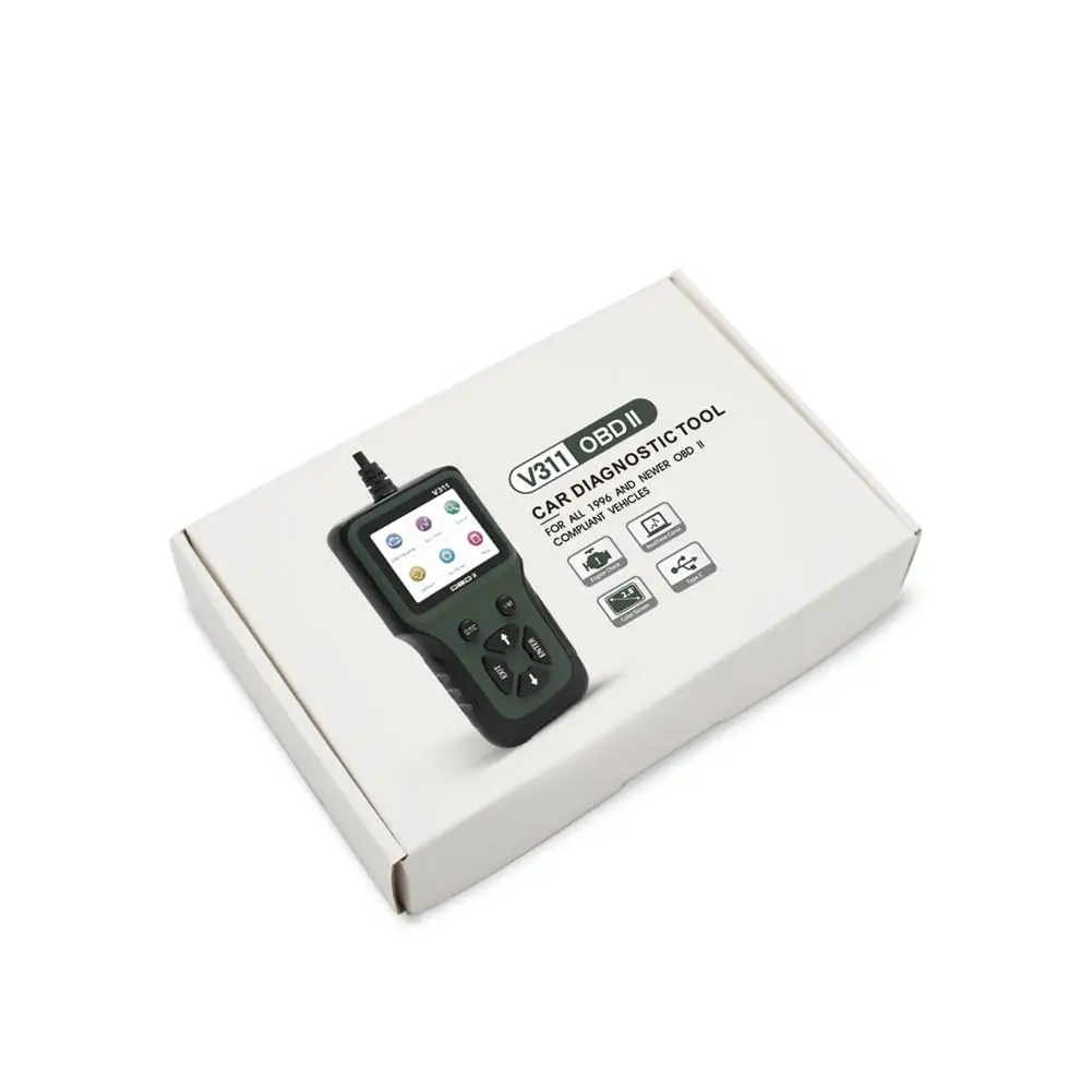 V311 EOBD OBD2 автомобильный сканер для проверки неисправности, считыватель кодов, автомобильный инструмент для тестирования, авто система, аксессуары для автомобильного двигателя