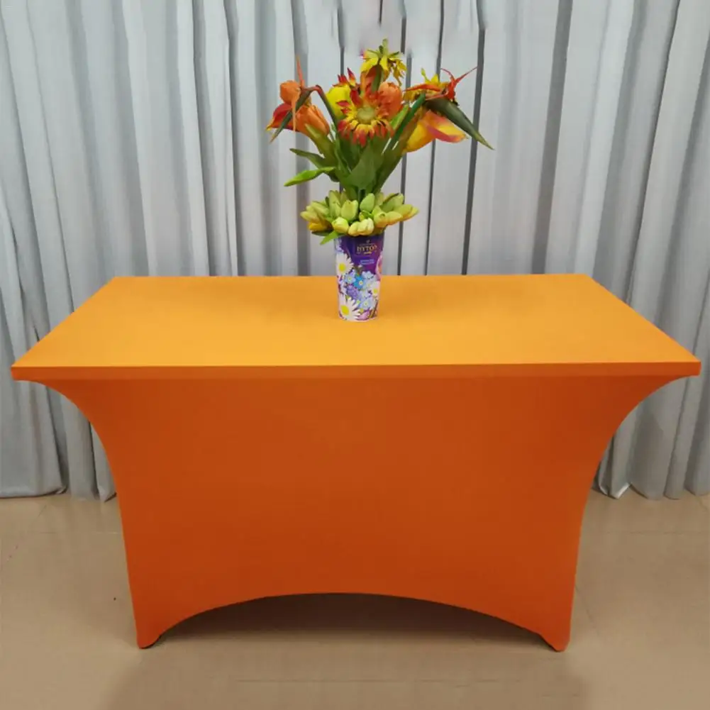  Stretch Spandex 6ft Rectangular Table Cover Hunter Green Fitted Tablecloth for Standard Folding Tab