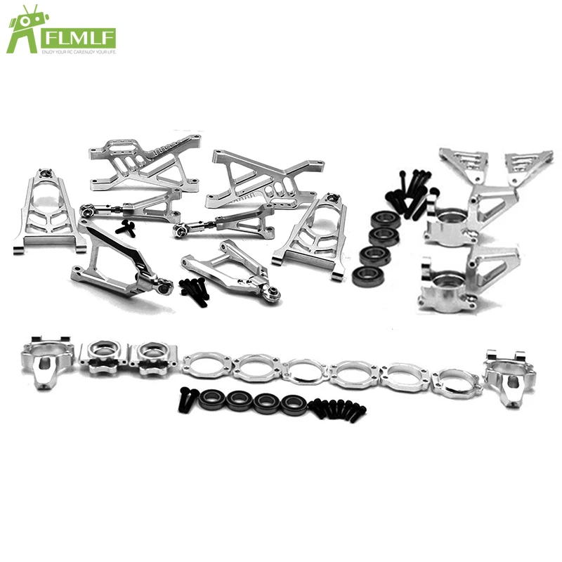 Alloy CNC Suspension Arm Set For 1/5 Scale HPI Baja 5B 5T 5SC RC Cars - Silver Upgrade Parts
