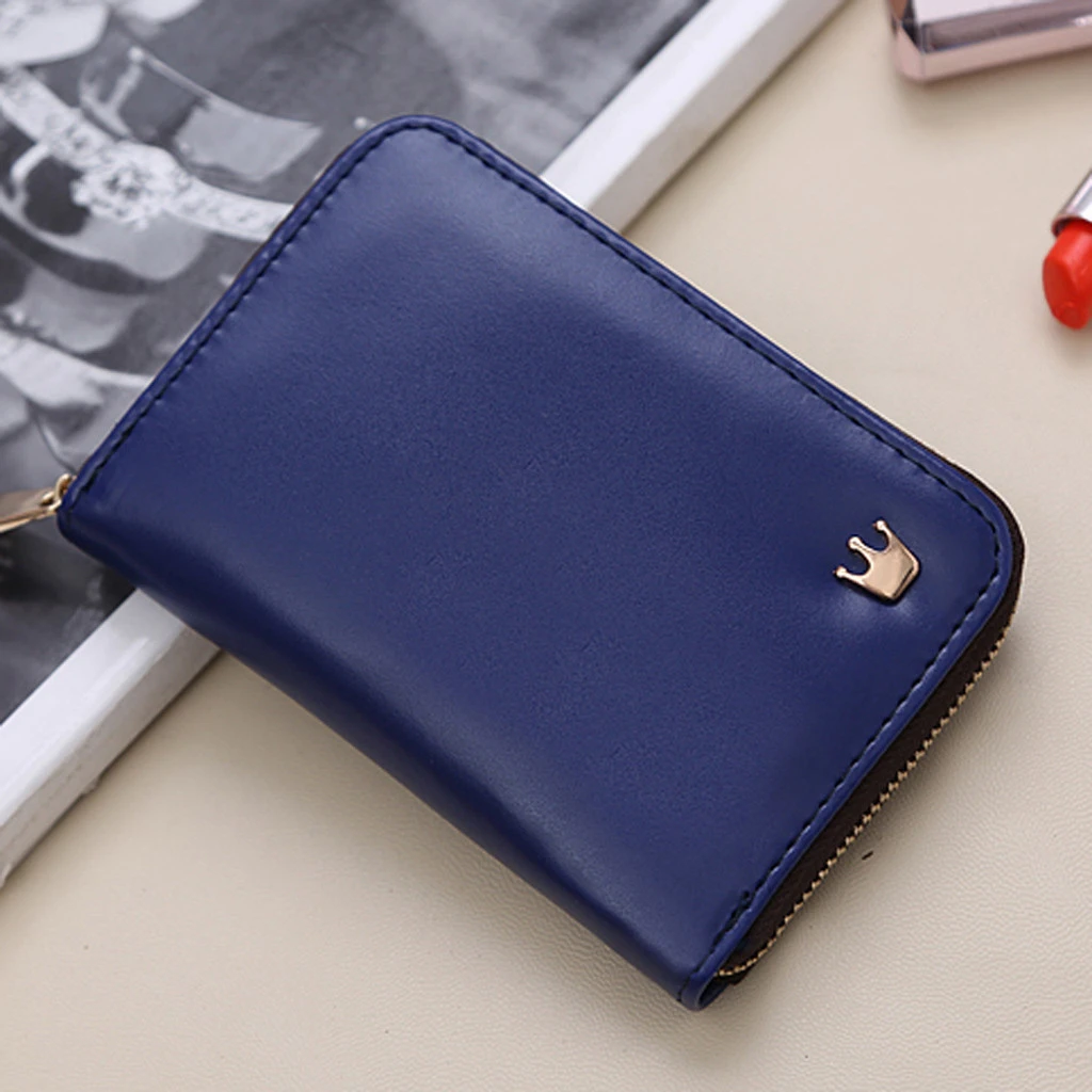 Women Coin Purse Small Bag Wallet Change Zipper Crown Decorated Money Bags Children Wallets Leather Key Holder Carteira 813