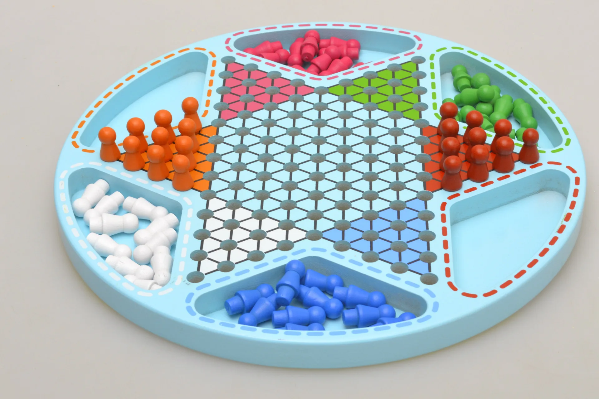 Children's wooden chessboard parent-child toys checkers, flying chess children's puzzle adult large 80 pieces two-in-one