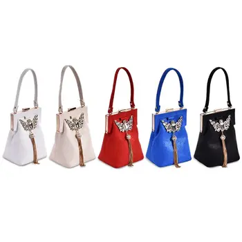 

Women Lady Tassel Handbag Bridal Clutch Party Wedding Prom Phone Pouch Purse Evening Bag M6CC
