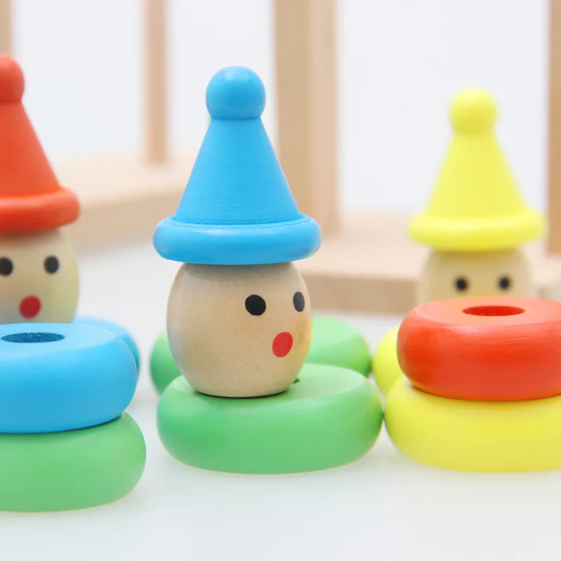 

Saors Mathematics Teaching Aids Educational Toy Cup Ring Balance Building Blocks Jenga Clown Balance Tower Large Size