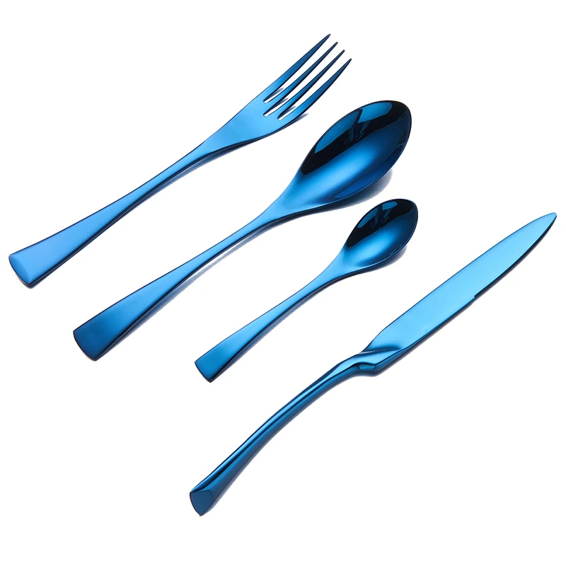 

Spklifey Dinner Set Silverware Dinnerware Stainless Steel Black Cutlery Set Tableware Silverware Sets Dinner Knife and Fork
