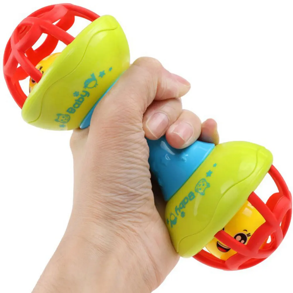 Baby Teether Toys Multicolor Baby Teether Rattle Toy Grasping Gums Hand Bell Educational Gift Rattle Toy 4