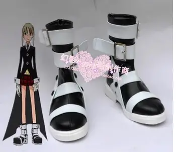 

Anime Soul Eater Maka Albarn Cosplay Shoes Black Fancy Boots Custom Made