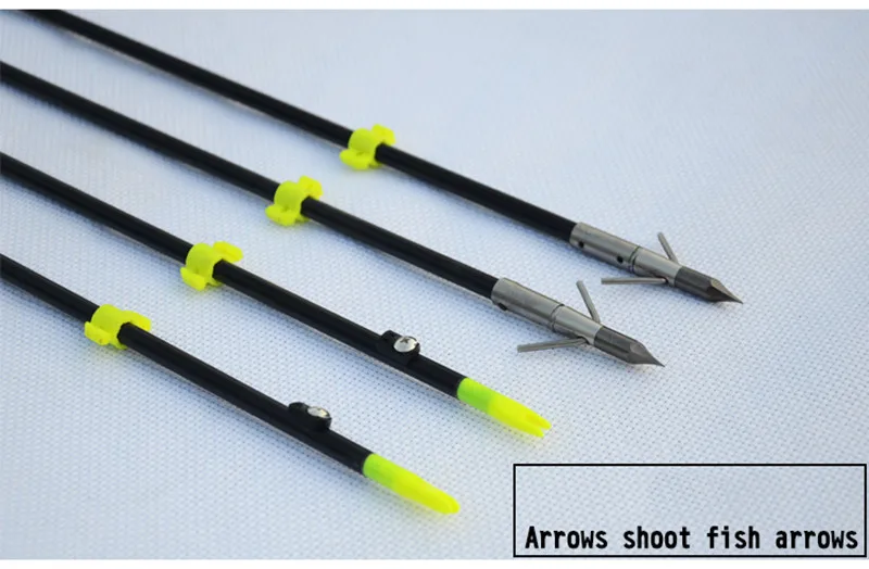 Preise 3 6 12 stücke Angeln Schwarz Faser Glas Welle Pfeile Jagd Fisch Ziel Pfeile für 20 65 £ Verbindung Bogen