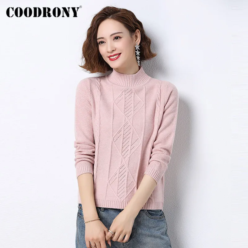COODRONY Brand Autumn Winter Criss-Cross Knitting Sweaters Women Casual Solid Color Elegant Fashion Female 2020 Jumpers W1129