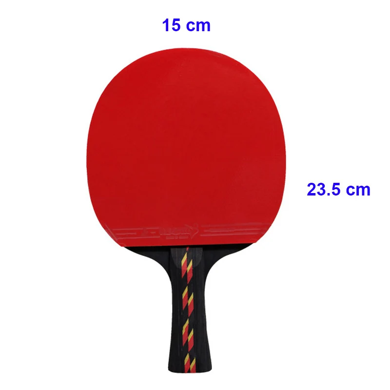1 шт., горизонтальная рукоятка, ракетка для пинг-понга, настольный теннис, обратная резиновая с сумкой для настольного тенниса для начинающих, 3 звезды