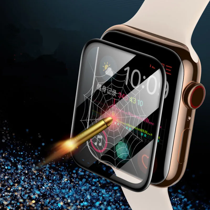 Защитное стекло для Apple watch 5 44 мм 40 iWatch series 4 3 2 1 42 38 3D полноразмерная пленка