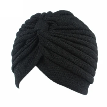 

For Ladies Sleep Hat Thread Thickened Headscarf Cap Chemotherapy Loss Hair Cover Hijab Fashion Elastic African Indian Muslim
