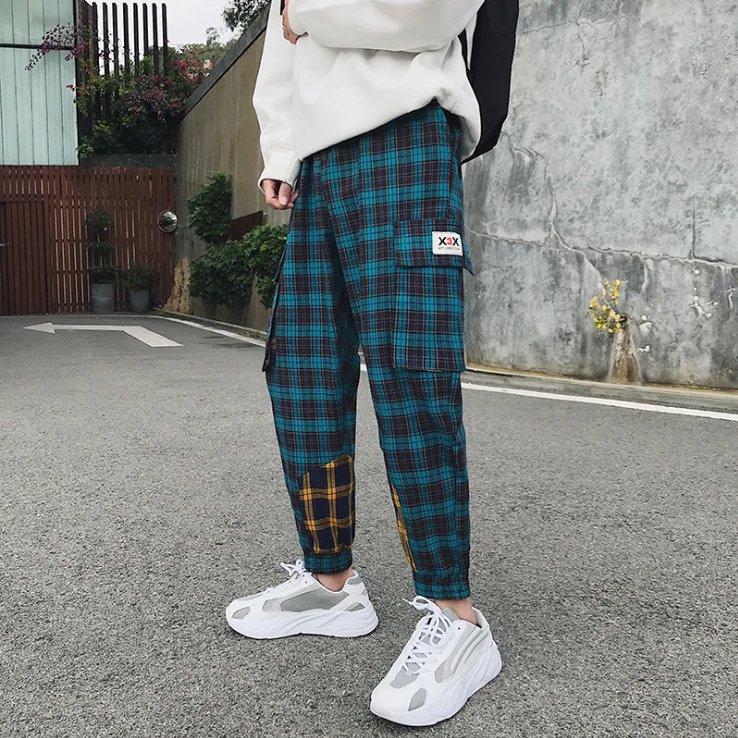 Baggy plaid pants mens Clearance