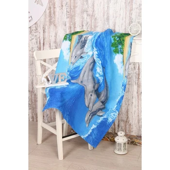 

Wafer towel "Playful dolphins", size 80x150 cm