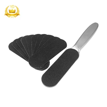 

10pcs Replacement Pads+1 Foot RaspPedicure Foot File Callus Remover Dead Skin Stainless Steel Foot Rasp Scrubber Dropship YDHS