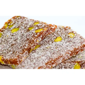

Turkish Delight Cezerye made from carrot and pistachio Special Turkish Delight 250 gr