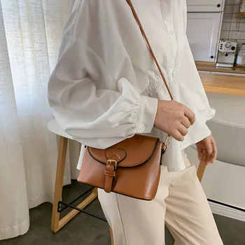 

Vintage Classic Women Crossbody Square Bags PU Leather Messenger Shoulder Bags for Ladies Outdoor Casual Shopping