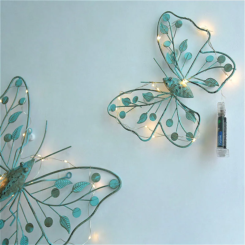 

Retro 3D Metal Butterfly Design Decorative Pendant Wall Sticker Decal Wall Hanging Craft Handmade Wedding Living Room Home Decor