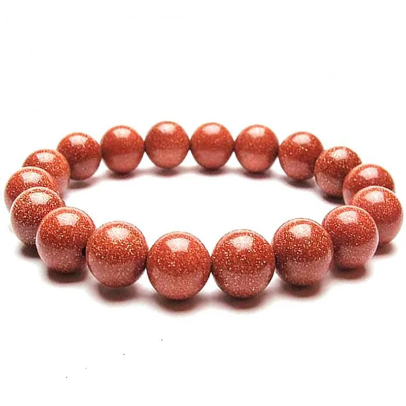 

Round Beads Aventurine Bracelet Drop Shipping Gold Sand Stone Bracelets Gifts For Women Girlfriend Fine Crystal Jewelry