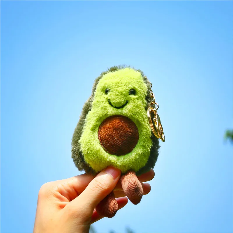 

13cm Avocado Keychain Fruits Stuffed Plush Toy Filled Doll Key ring Cushion Pillow Child Child Christmas Gift Girl Baby Girl