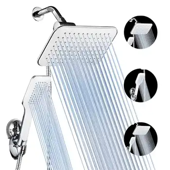

8 inch Rainfall Shower Head Stainless Steel Ultra-thin Shower Heads Chrome Finish Square Rain Shower Top Rain Head Shower