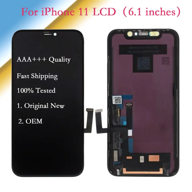 

AAA+++ Quality For iPhone 11 LCD 6.1 inch Original New LCD Display Digitizer Screen Assembly OEM 100% Tested OEM 11 LCD Screen