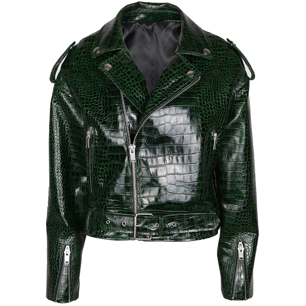 ★RECTO★LEONA CROCODILE-EFFECT OVERSIZED JACKET★6125★韓国 RECTO