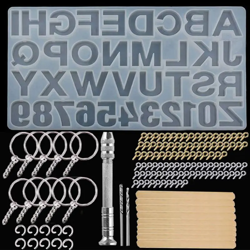 

1 Set Crystal Epoxy Resin Mold Alphabet Letter Number Pendants Casting Silicone Mould DIY Crafts Jewelry Making Tools