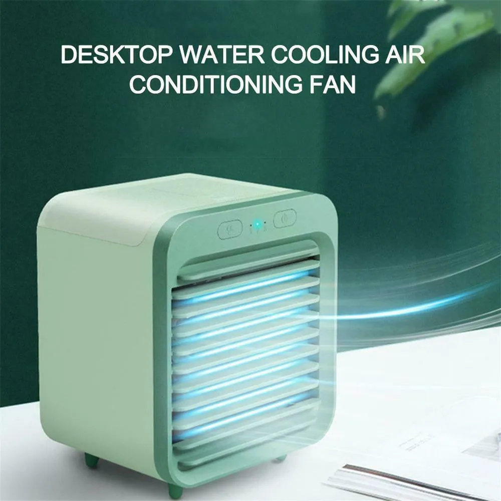 

2020 Rechargeable Water-cooled Air Conditioner Desktop Cooling Fan Humidifier Wide Angle Rapid Cooling Fan Portable Air Cooler