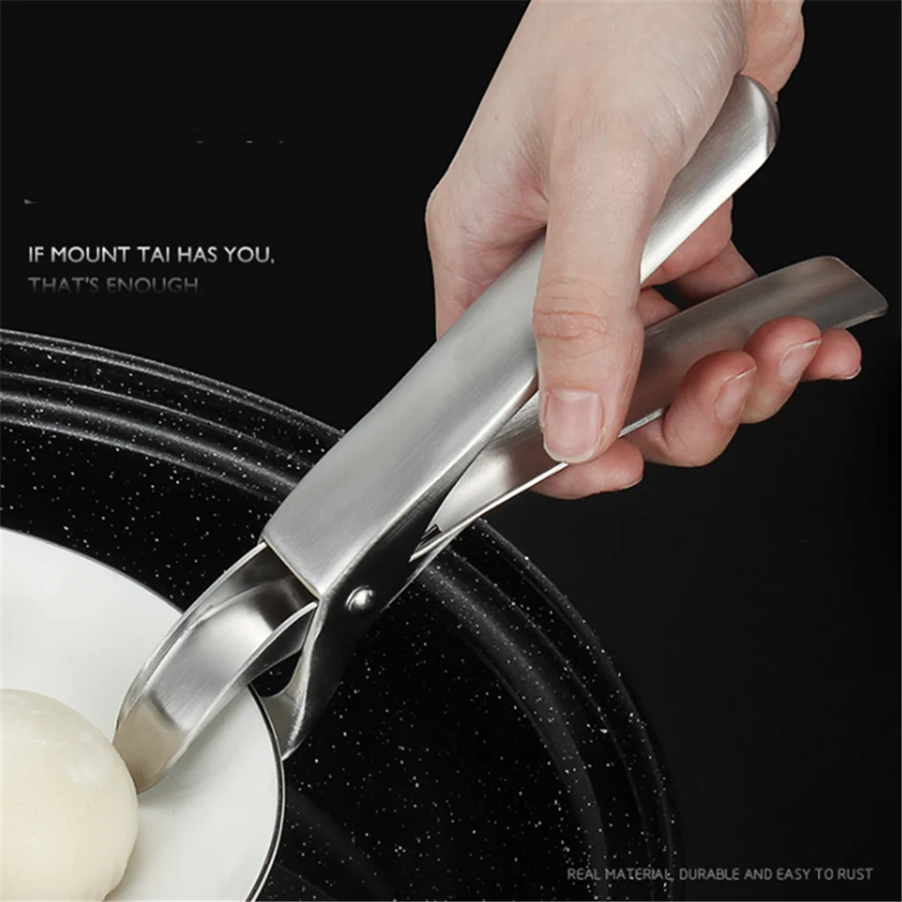 Tool Pan Gripper Clip Plate Retriever Tongs Dish Pot Clamp Hot Bowl Holder 
