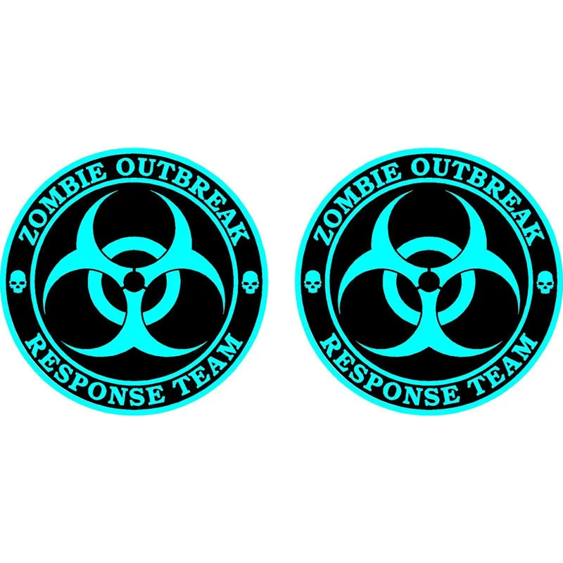 

Creative 2X Evil ZOMBIE OUTBREAK RESPONSE TEAM Car Sticker Styling Bumper Window Bodywork Sunscreen Decal Accessories KK14*14cm