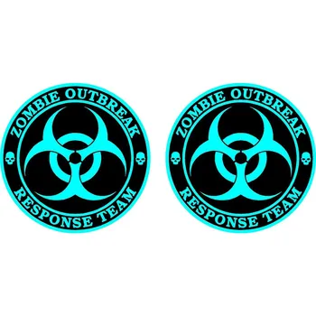 

Creative 2X Evil ZOMBIE OUTBREAK RESPONSE TEAM Car Sticker Styling Bumper Window Bodywork Sunscreen Decal Accessories KK14*14cm