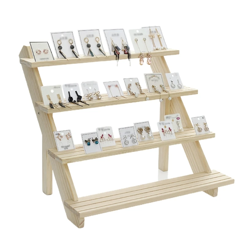 Portable Wooden Retail Table Display Stand for Market Craft Shows
