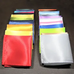 Pochette de costume pour hommes, 5 pièces/lot, 25 couleurs, petite robe de mariée Hanky, mouchoir carré, couleur unie 