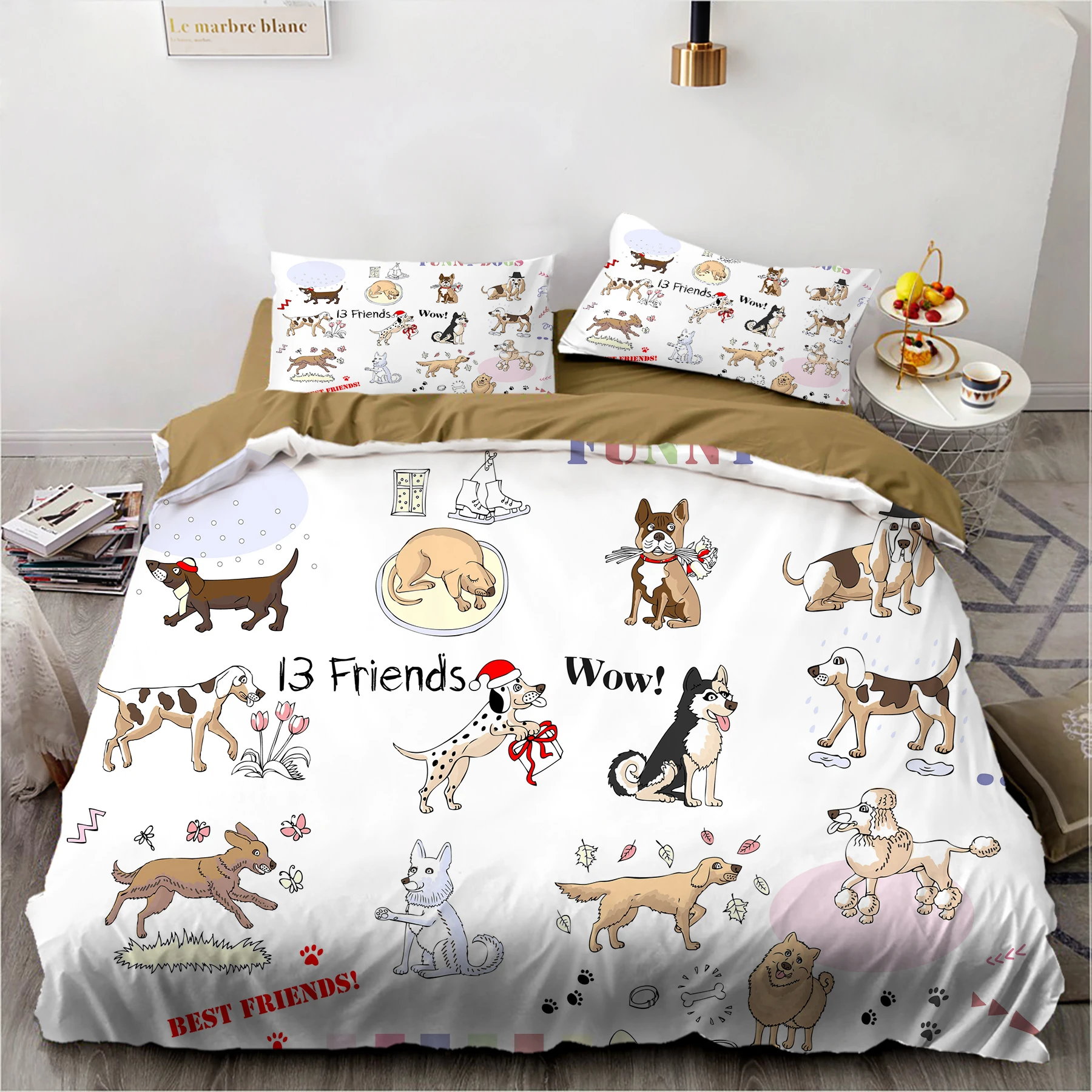 

Cartoon Animal Character Bedding Set Printed 3D Kids Duvet Cover Set Single Twin Full Queen Sizes Pillowcases Bedclothes
