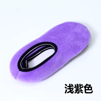 YEAMOLLY/Новые Модные Цветные Нескользящие толстые носки-тапочки yogo женские теплые мягкие Нескользящие теплые пушистые домашние короткие носки-Тапочки - Цвет: Лаванда