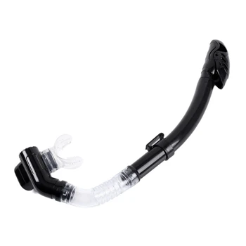 

Silicone Snorkel Full Dry Mouth Swimming Snorkel Underwater Sports Diving Equipment Black